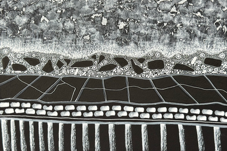 Artwork titled - Pier Pressure: What’s visible tells one story, what’s buried tells another