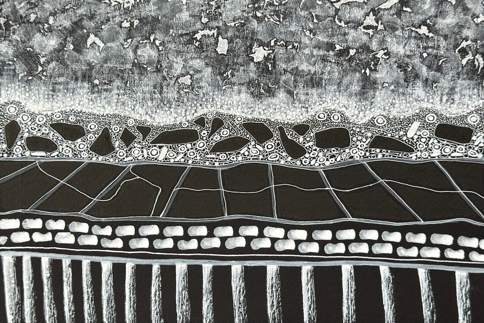 Artwork titled - Pier Pressure: What’s visible tells one story, what’s buried tells another