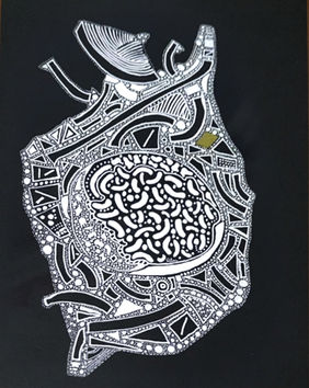 Abstract artwork of a heart