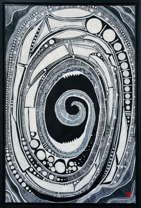 Abstract spiral about the negative sides of love