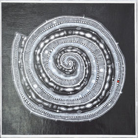 artwork of spiral titled Dreamcatcher's Warning