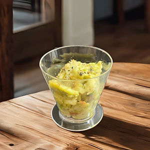 Verrine raviole sauce au trois poivre ou truffée
