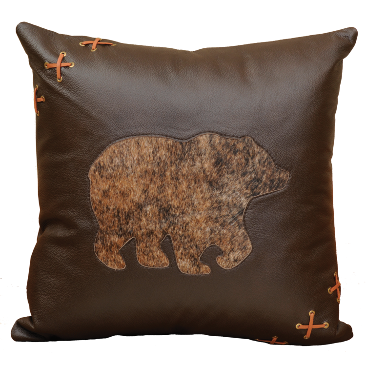 Bear Leather Pillow