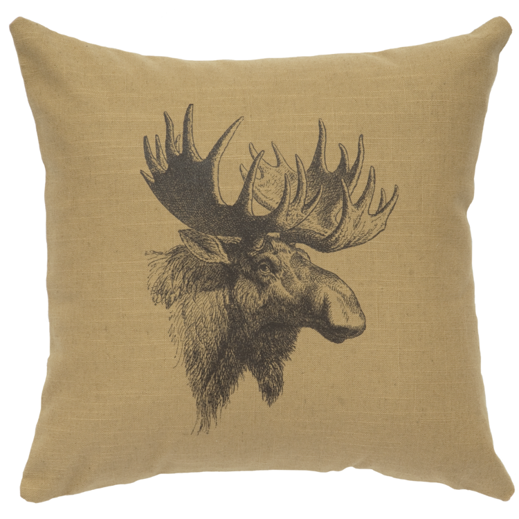 Moose Linen Pillow