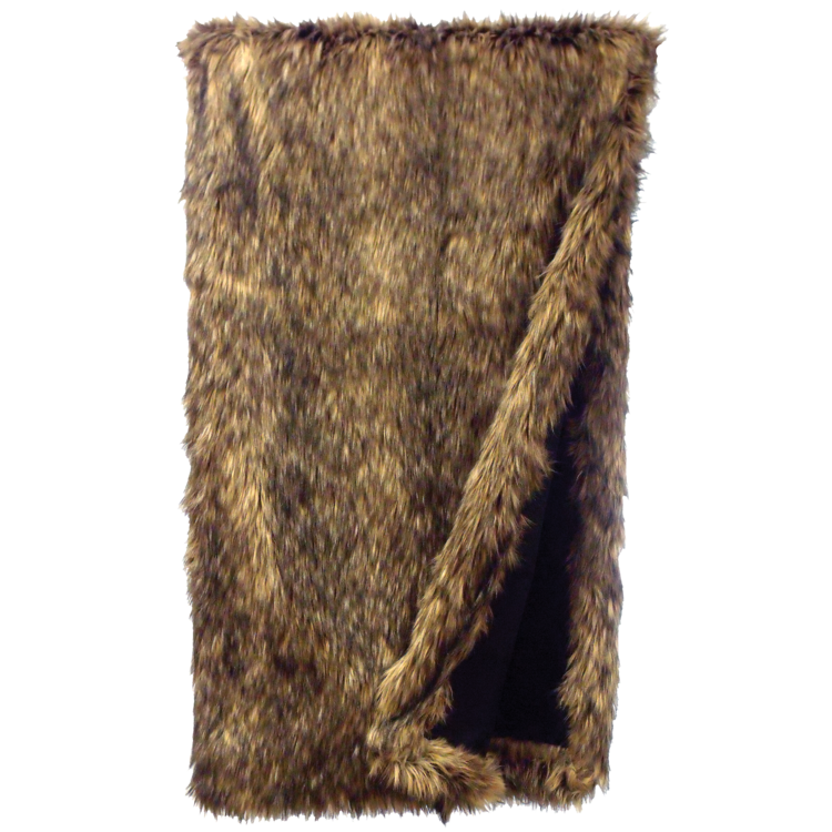 Coyote Faux Fur Throw