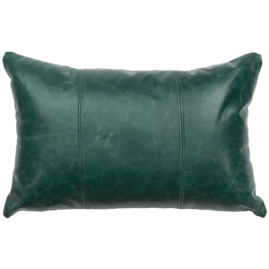 Turquoise Leather Pillow