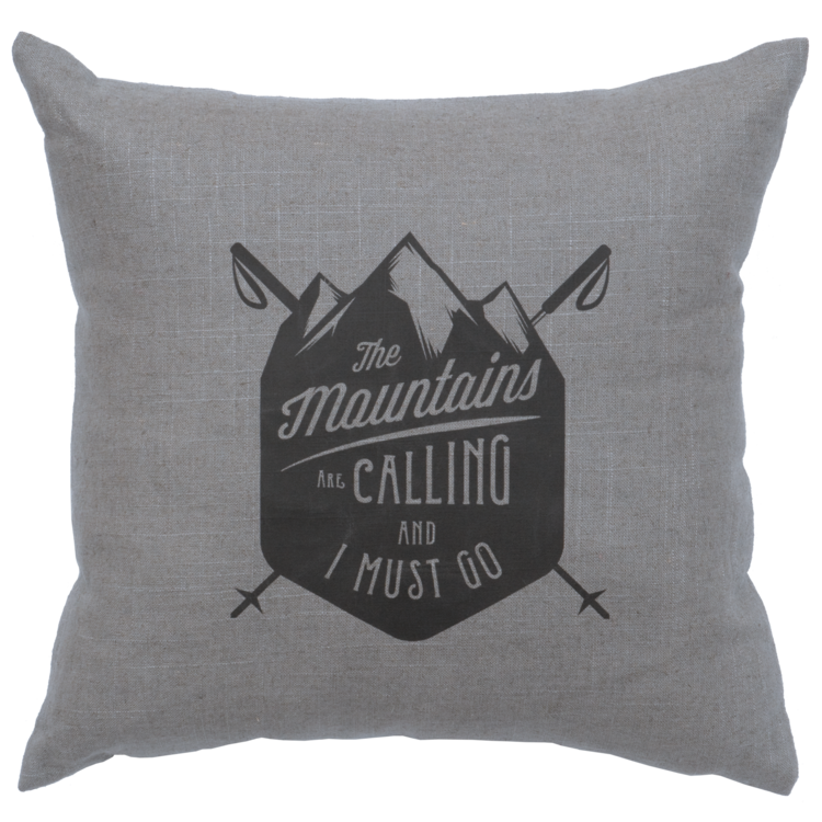 Mountains Calling Linen Pillow