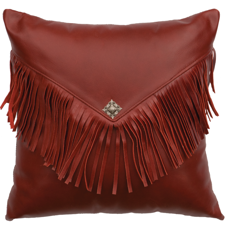 Red Leather Pillow