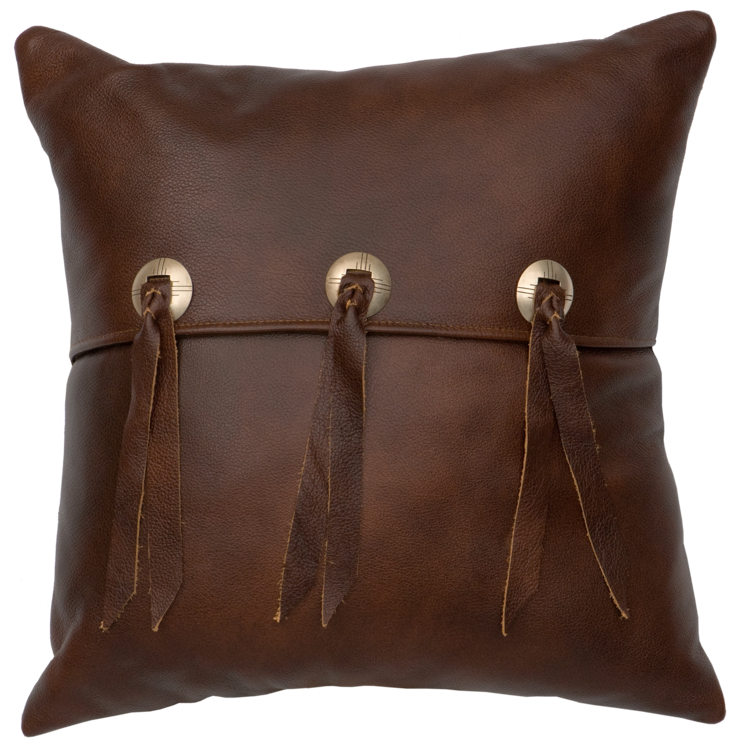 Leather Pillow with ties