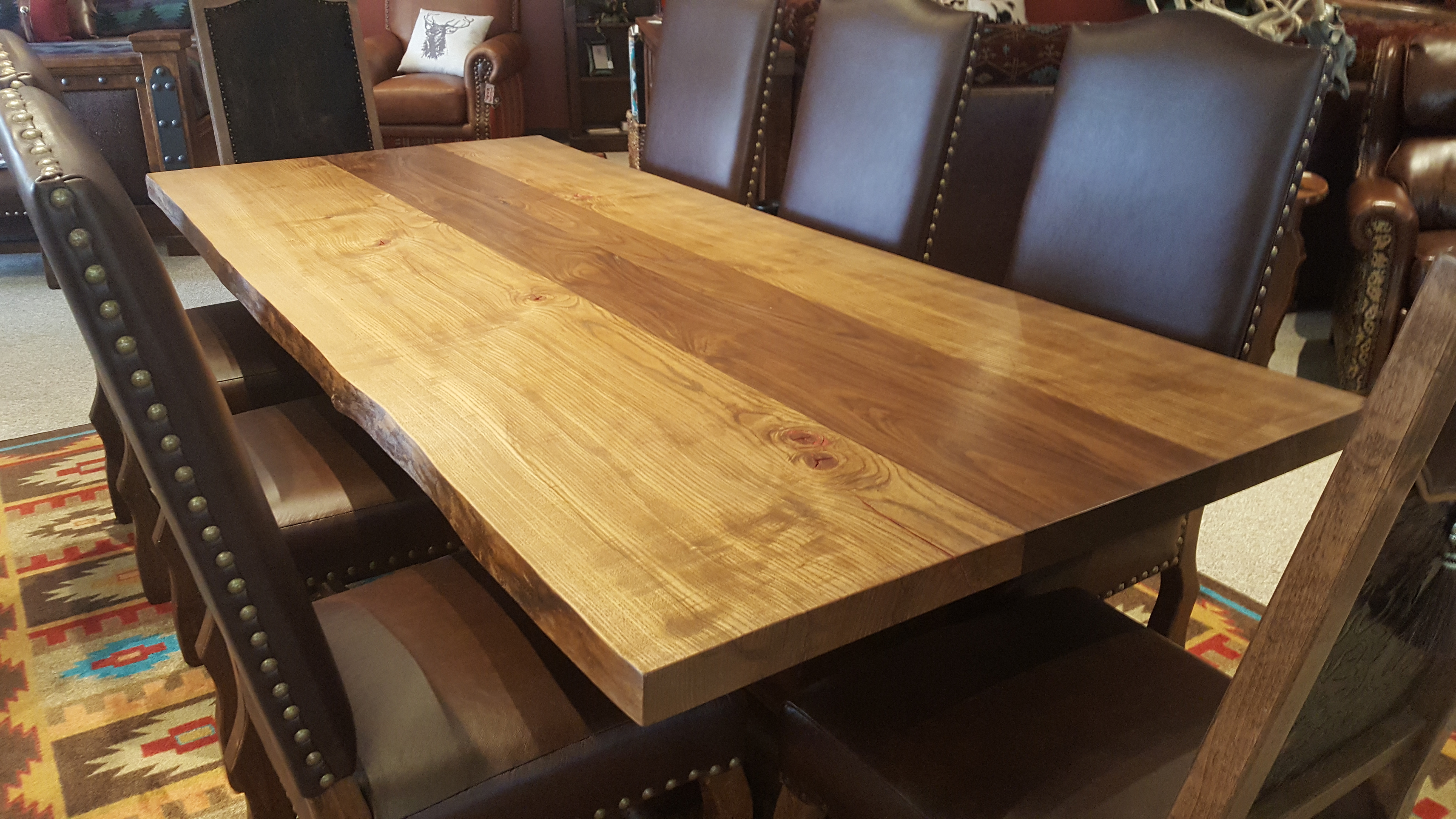 Mountain High Furniture Western Dining Tables Made In Colorado Live Edge Table