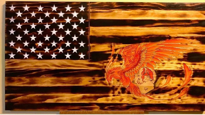 Thumbnail: Painted Flag Mural