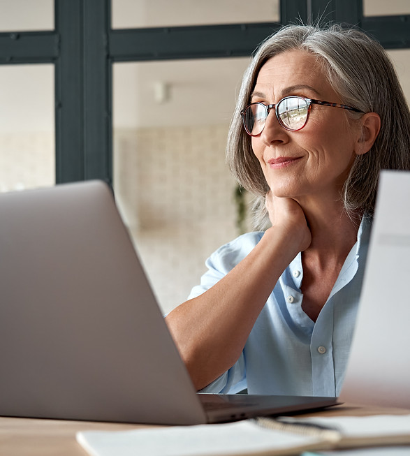 Woman Using Laptop