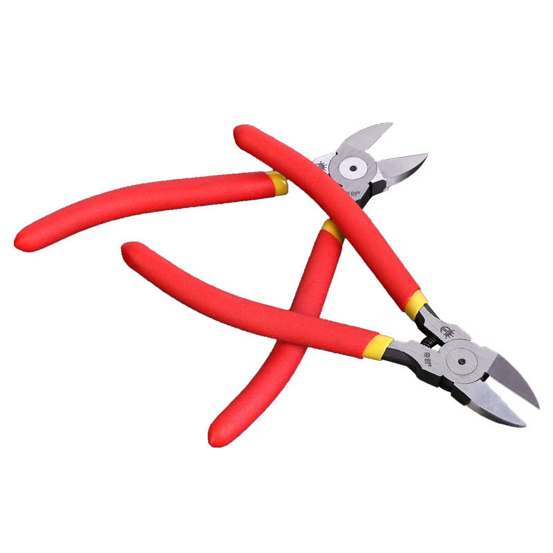 6-Inch Oblique Mouth Pliers with Spring for Electronics
