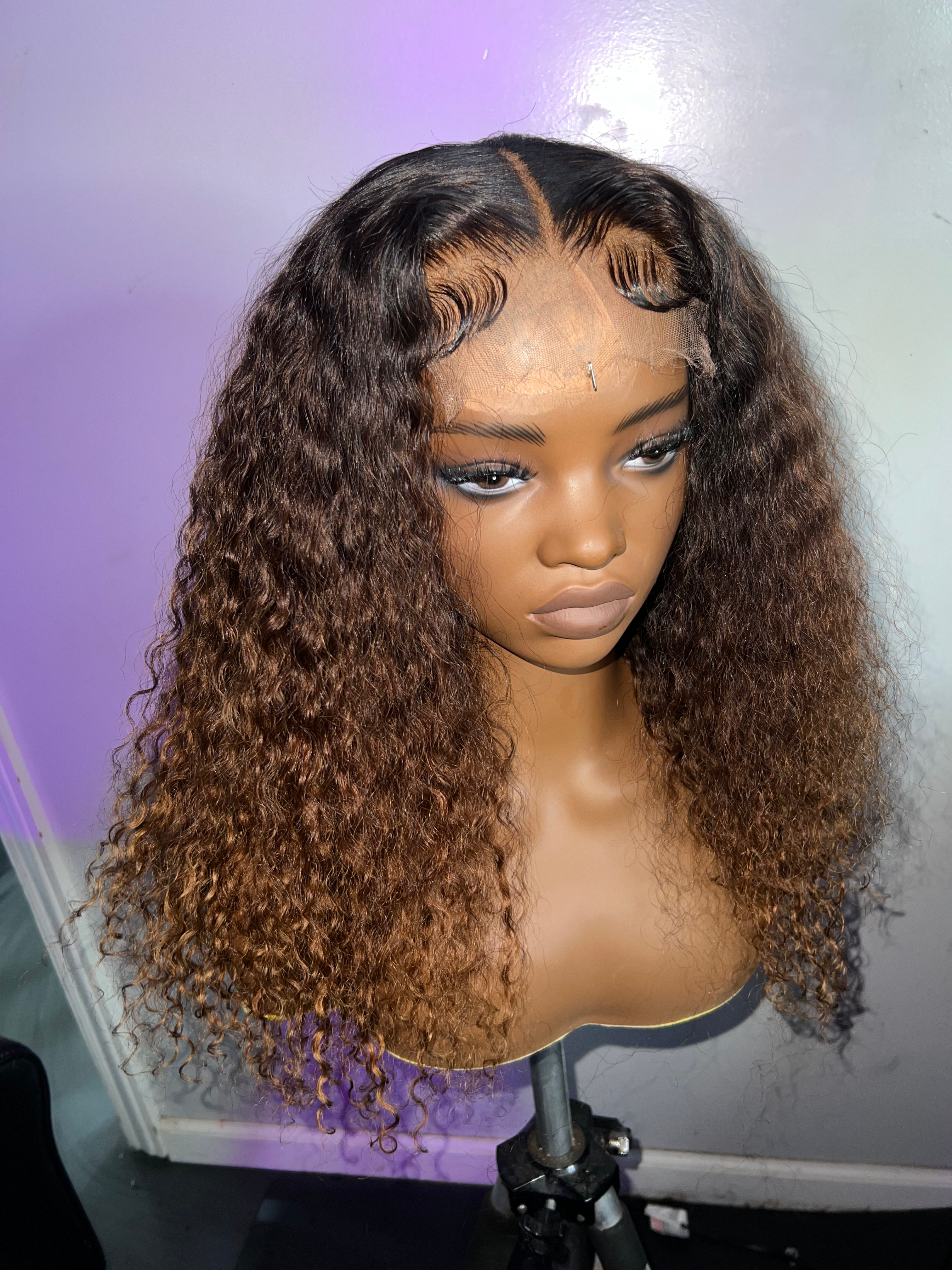 5x5 18in Spanish Curly HD Lace Wig