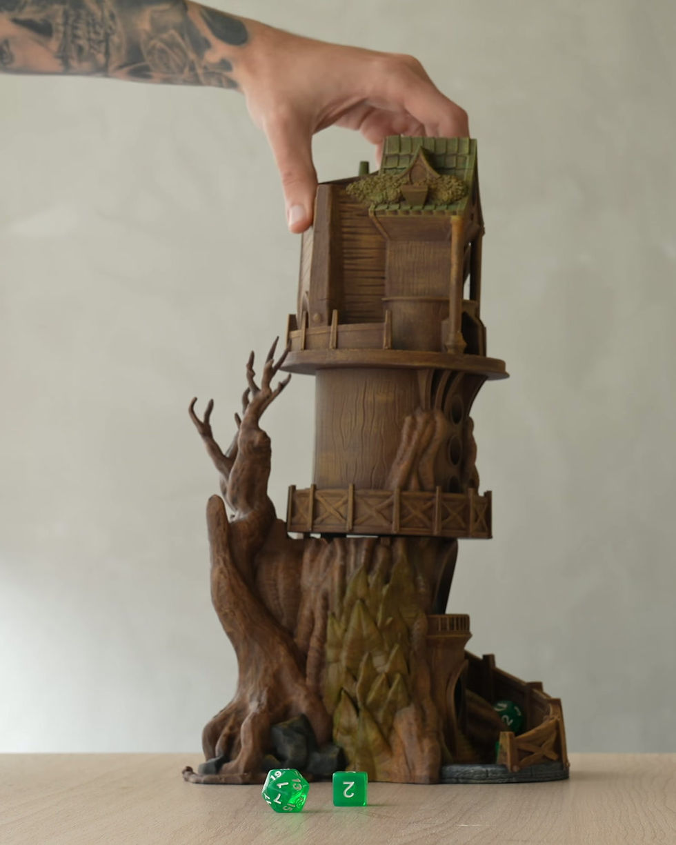Miniaturbild: Wachturm Dice Tower – Würfelturm 3D-gedruckt für DnD und Tabletop Spieltisch