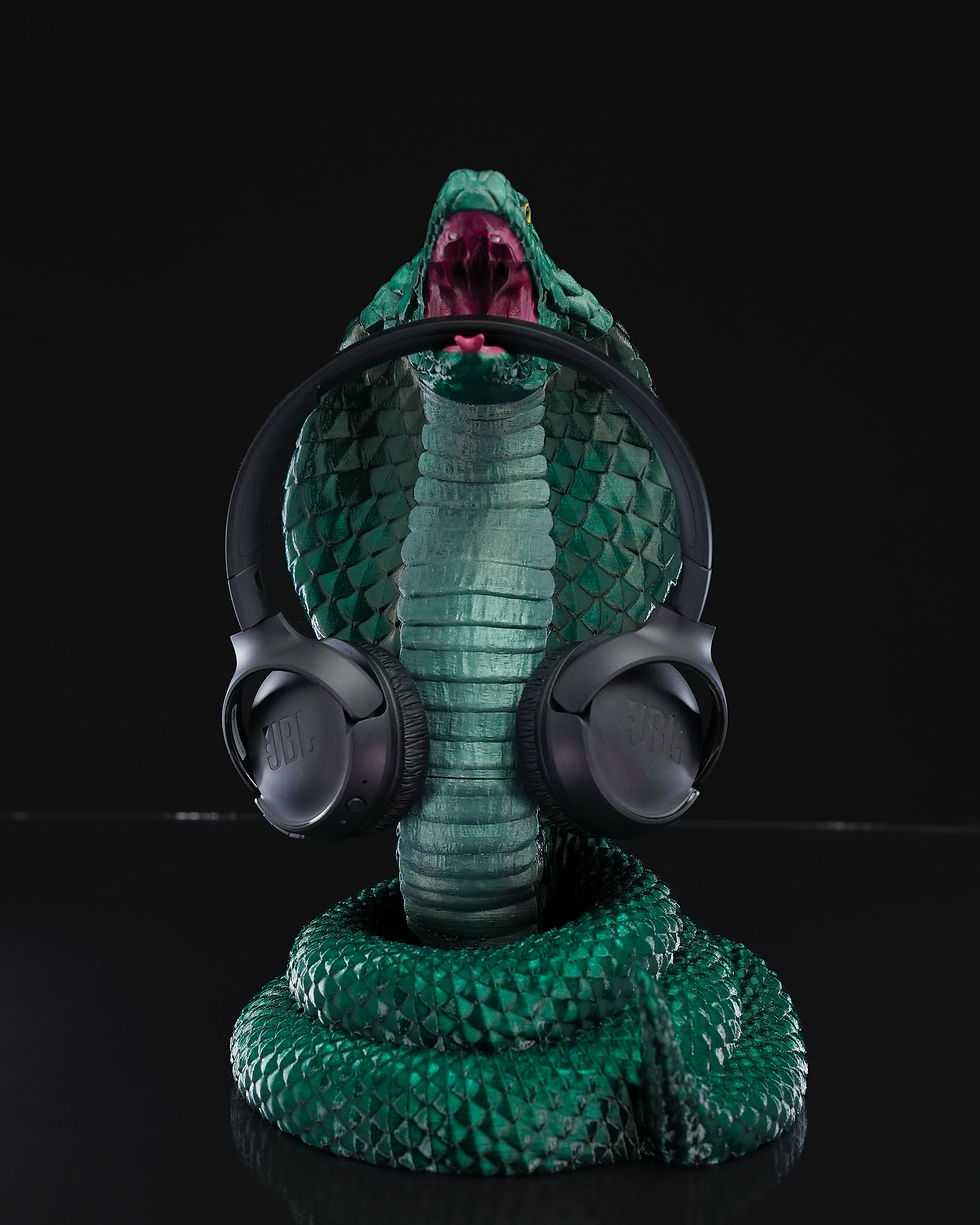 Miniaturbild: Schlange – Headsethalter aus dem 3D-Druck