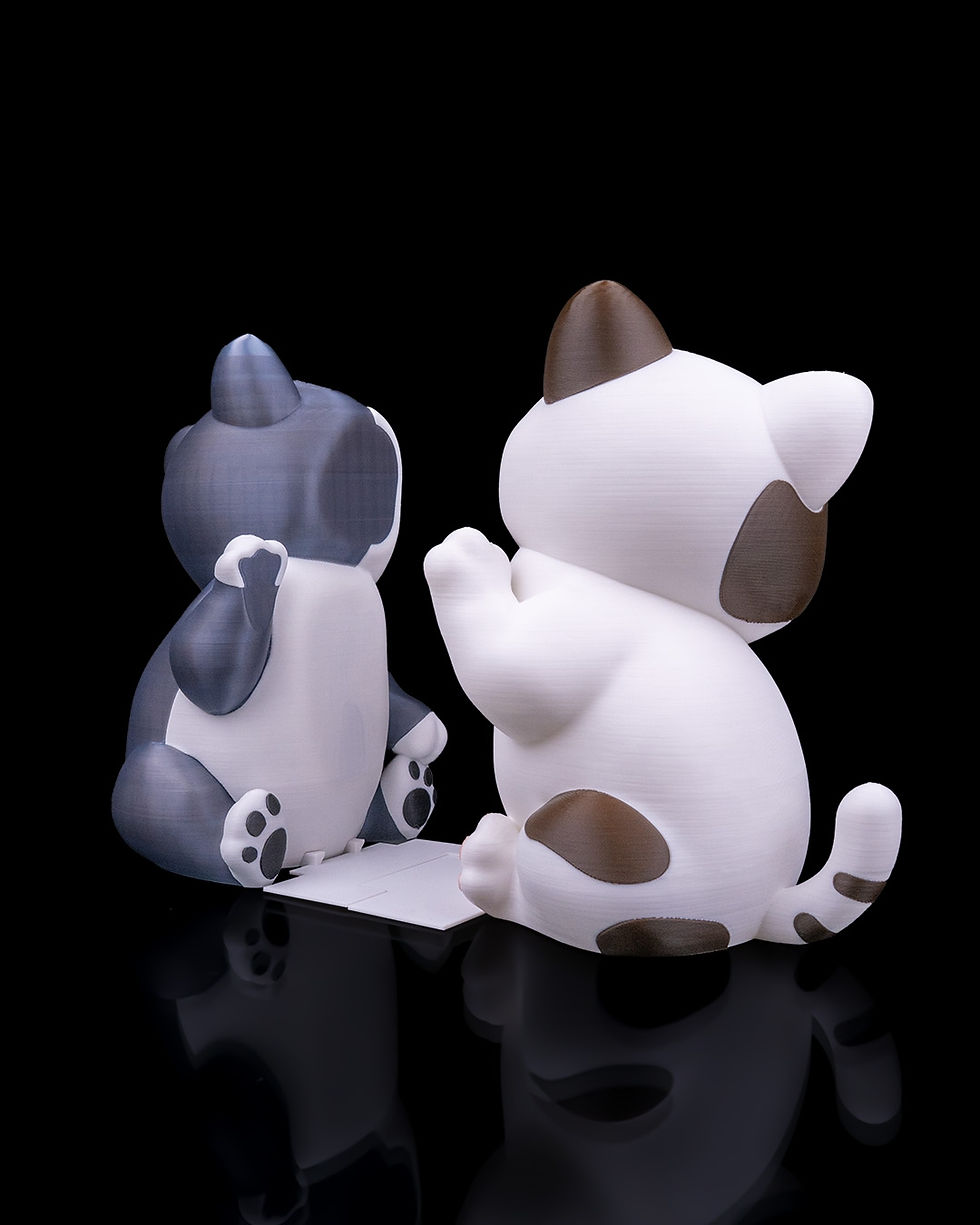 Miniaturbild: Buchstütze – 3D-gedruckt | Dekoration für dein Bücherregal | Katzen
