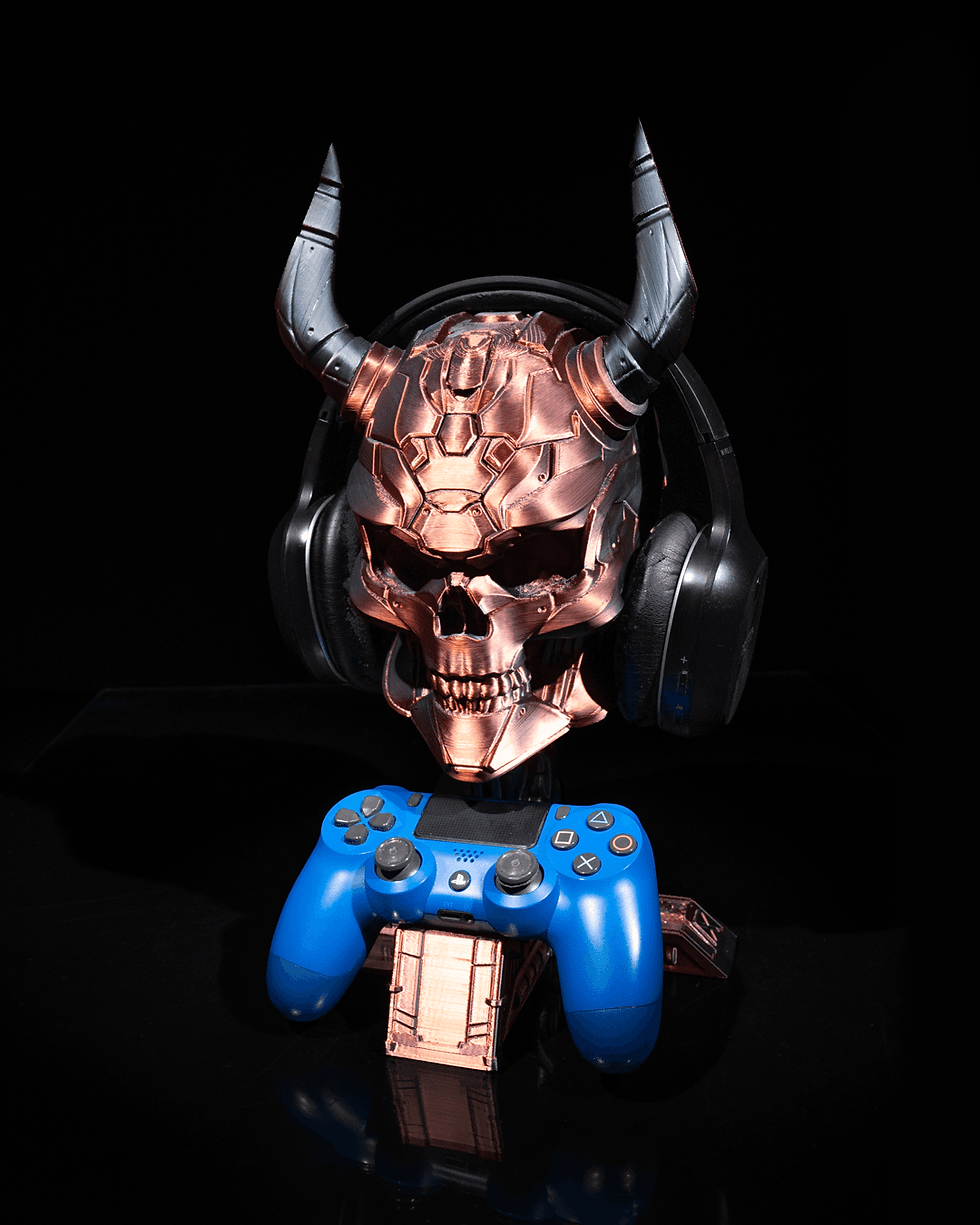 Miniaturbild: Skull Gaming Headsethalter – 3D Druck Kopfhörerständer für Gamer