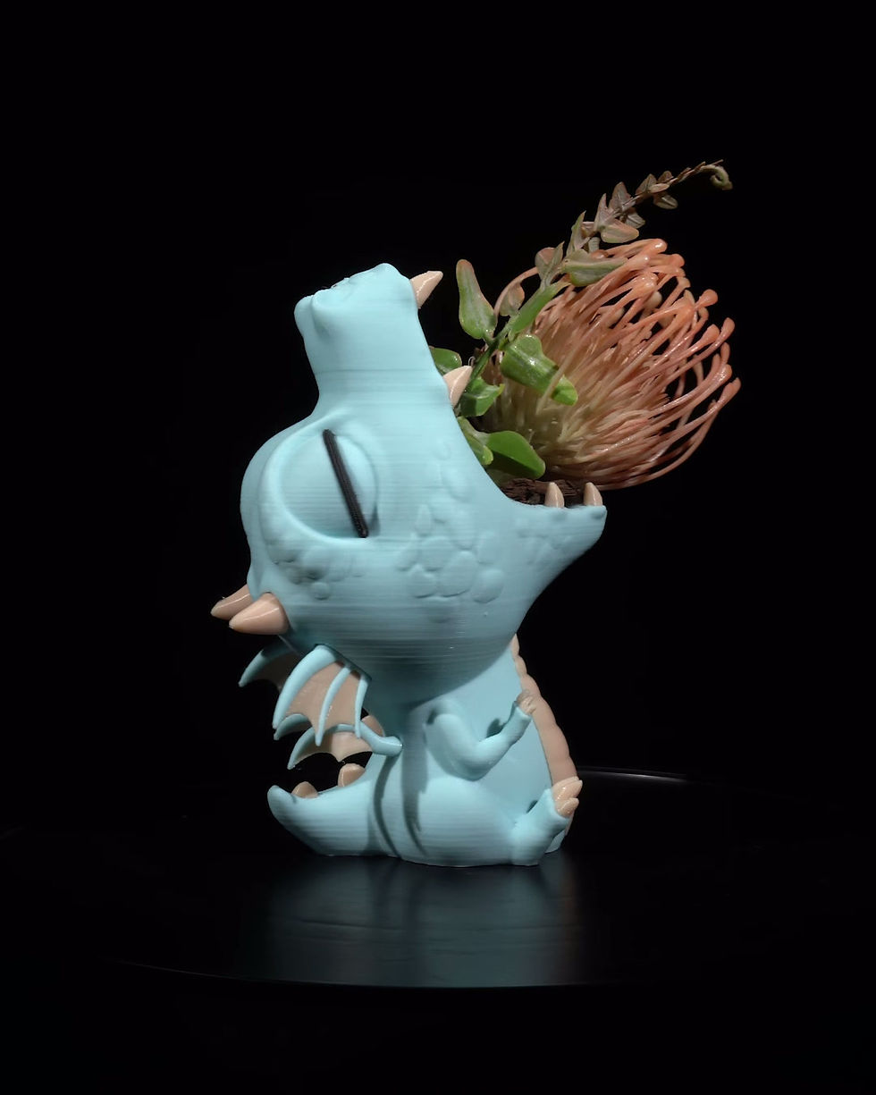 Miniaturbild: Drachen Blumentopf & Pflanztopf – Magischer Blumenuntertopf