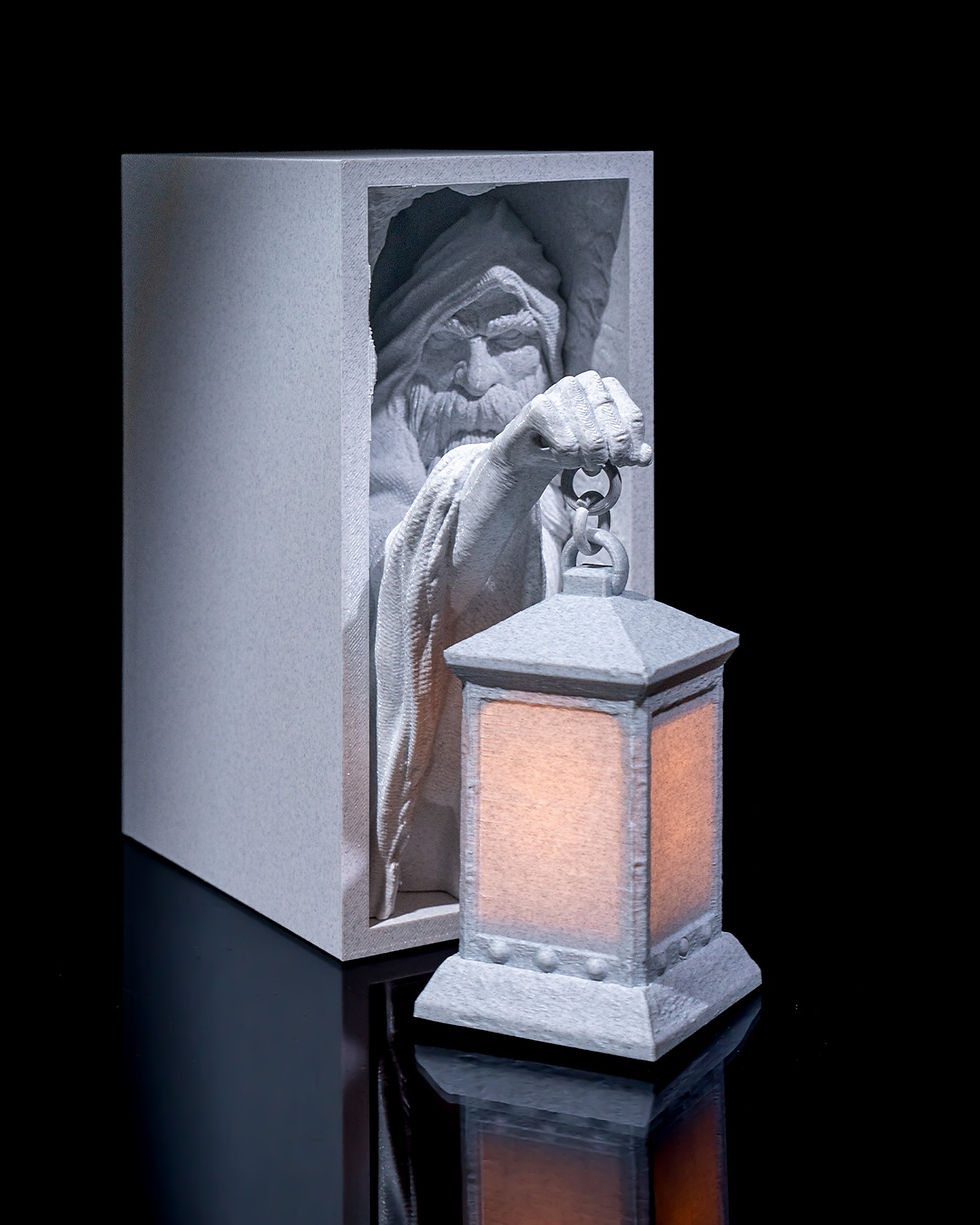 Miniaturbild: Book Nook – 3D-gedruckt | Dekoration für dein Bücherregal | Dunkle Zeiten