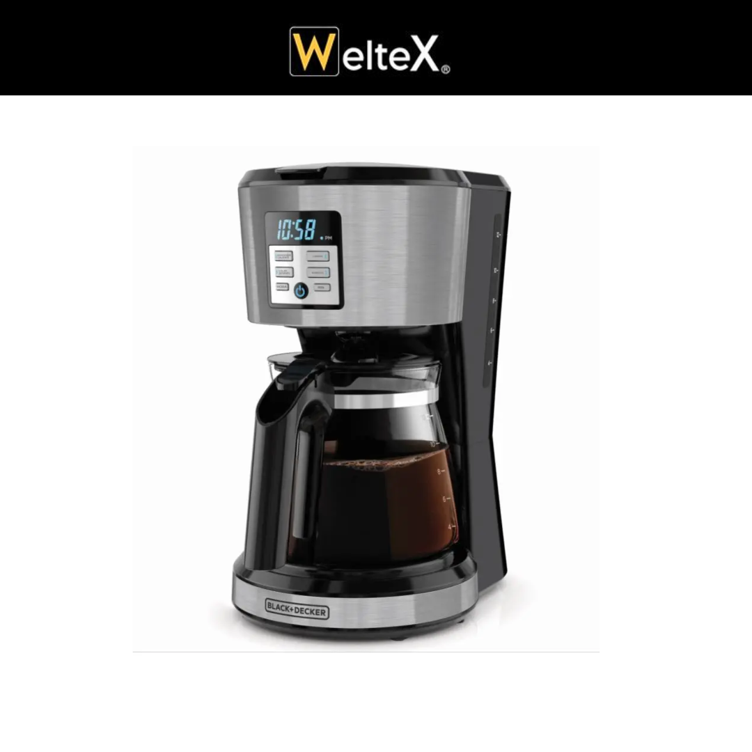 CAFETERA NEGRA BLACK AND DECKER 12 TZS  CM1331S-LA