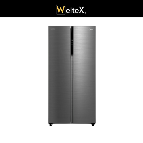 Midea refrigerador 16 pc color acero side by side inverter MDRS619FGM46