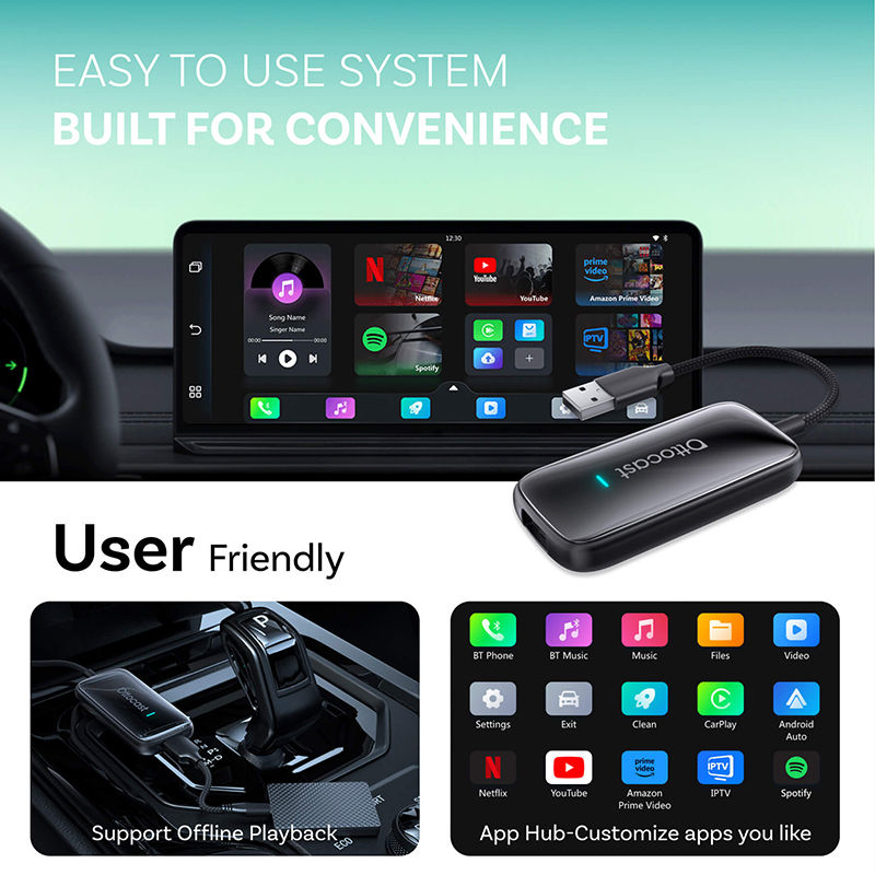 Miniaturbild: OTTOCAST Play2Video Ultra Carplay Ai Box Wireless Android Auto Adapter Built in 
