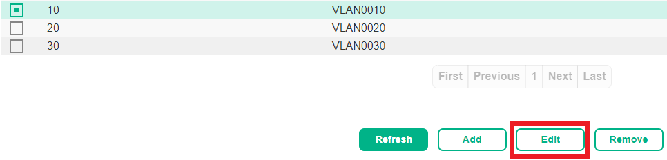 Fortigate ve Hpe vlan 10