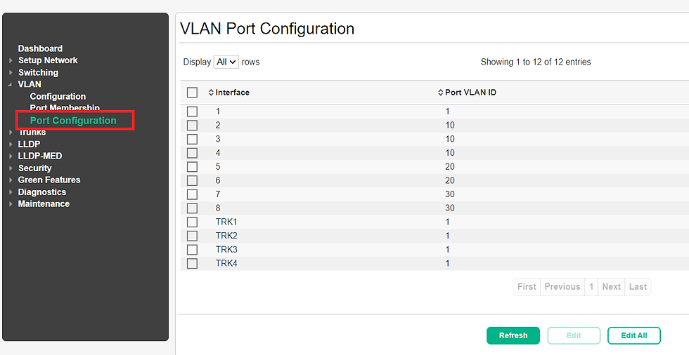 Fortigate ve Hpe vlan 20