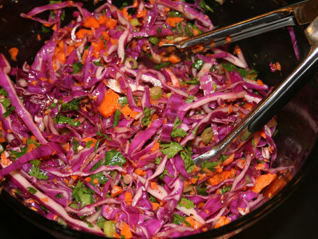 Fish Tacos with Purple Cabbage Slaw