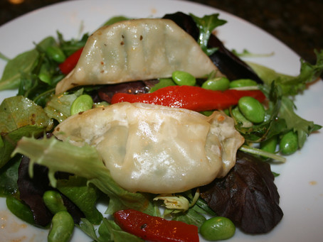 Potsticker Salad with Hoisin-Ginger Dressing