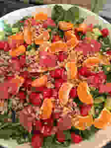 Citrus Salad with Baby Greens, Cucumber and Avocado