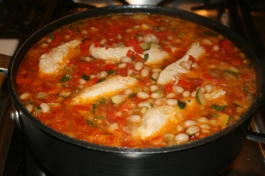 Savory Chicken, Vegetable and Navy Bean Stew