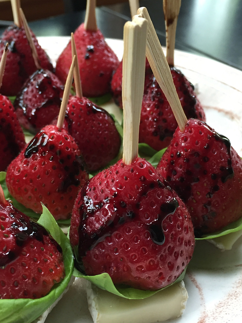Fresh Strawberry Brie Bites