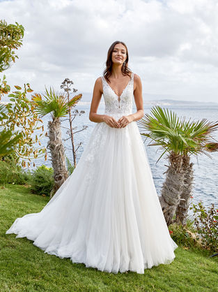 Brautkleid Braut A-Linie Hochzeit