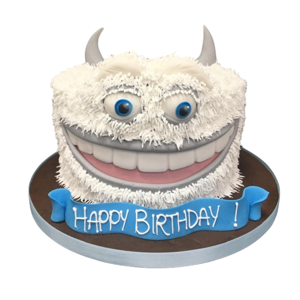 A whimsical and festive Snow Yeti Head cake, perfect for winter celebrations and special occasions. Crafted with intricate details and a touch of magic.