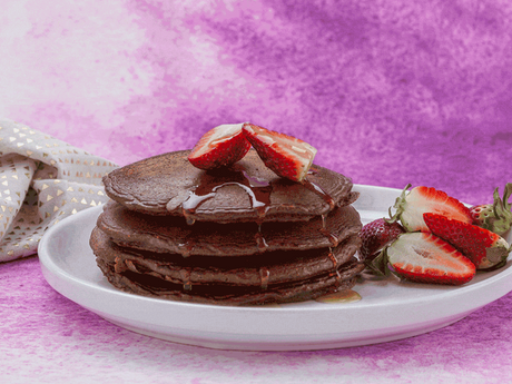 Healthy Chocolate Protein Pancakes