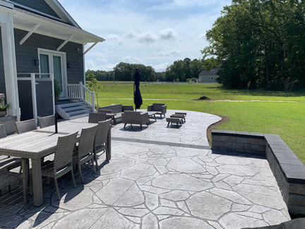 Stamped concrete patio Lewes DE