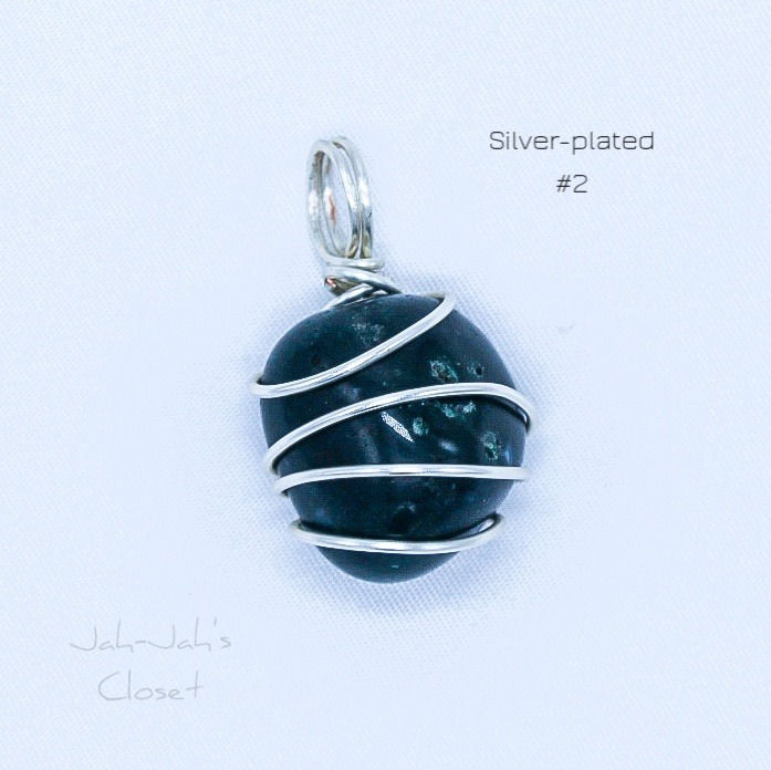 Thumbnail: Bloodstone - Wire Wrapped Pendant/Necklace