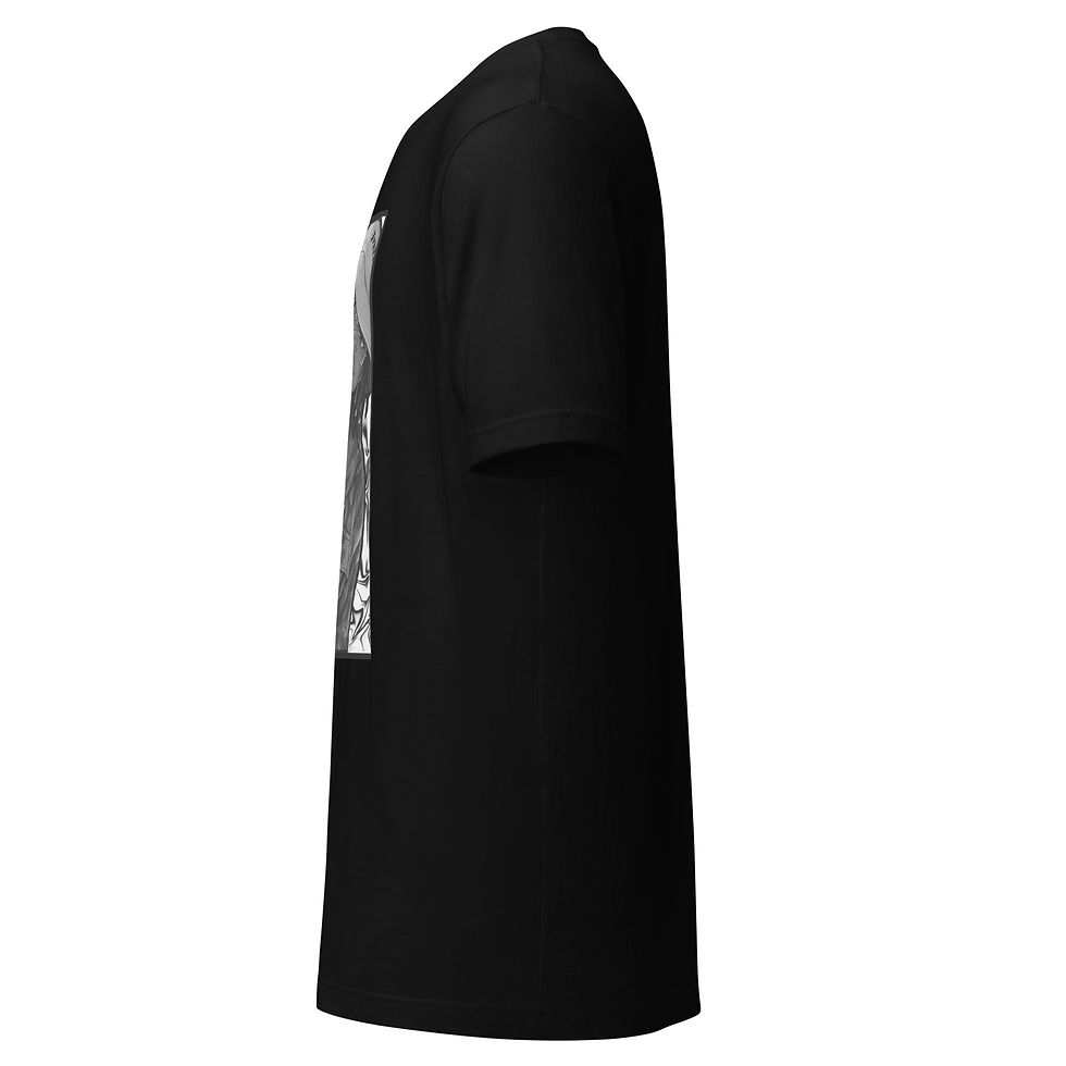 Thumbnail: Black Unisex T-Shirt Left Side View