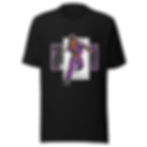 Front View Black unisex t-shirt