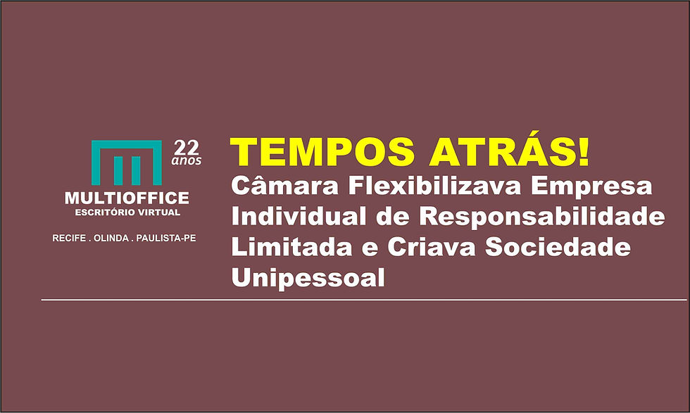 Câmara Flexibiliza Empresa Individual de Responsabilidade Limitada e Cria Sociedade Unipessoal | Multioffice