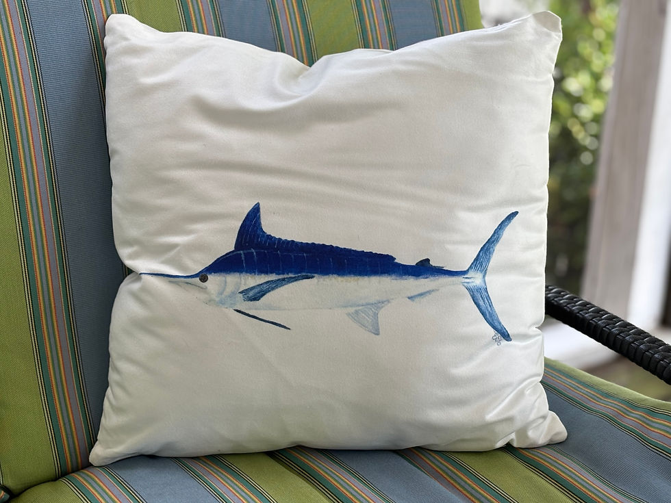 Blue Marlin Pillow