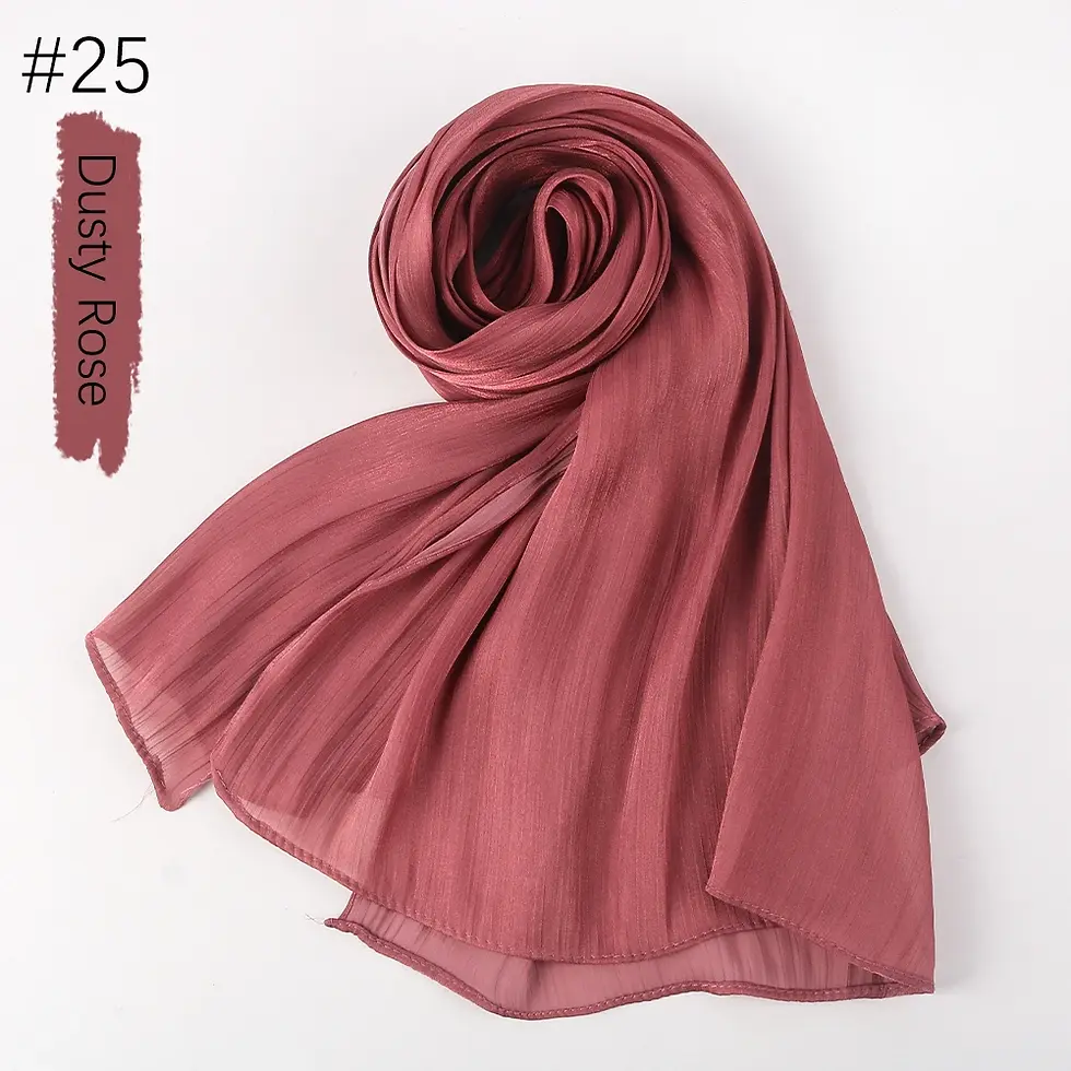 縮圖：Shimmer Silk Shawl Luxury Scarfs Muslim Fashion