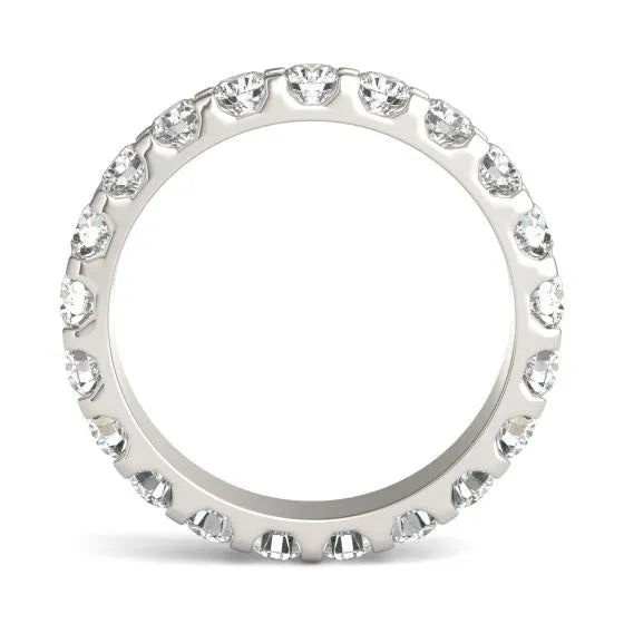 縮圖：2 CTW Round Lab Grown Diamond Band 14K White Gold (G-Vs)