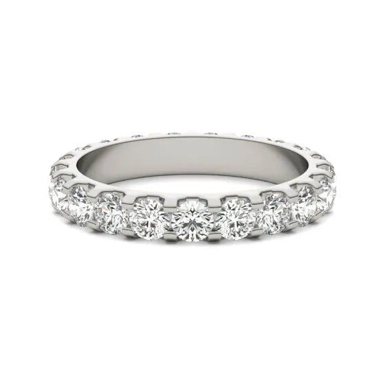 縮圖：2 CTW Round Lab Grown Diamond Band 14K White Gold (G-Vs)