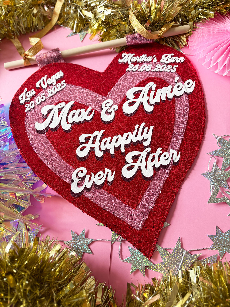Thumbnail: Personalised Wedding Sign Names and Date Wall Hanging