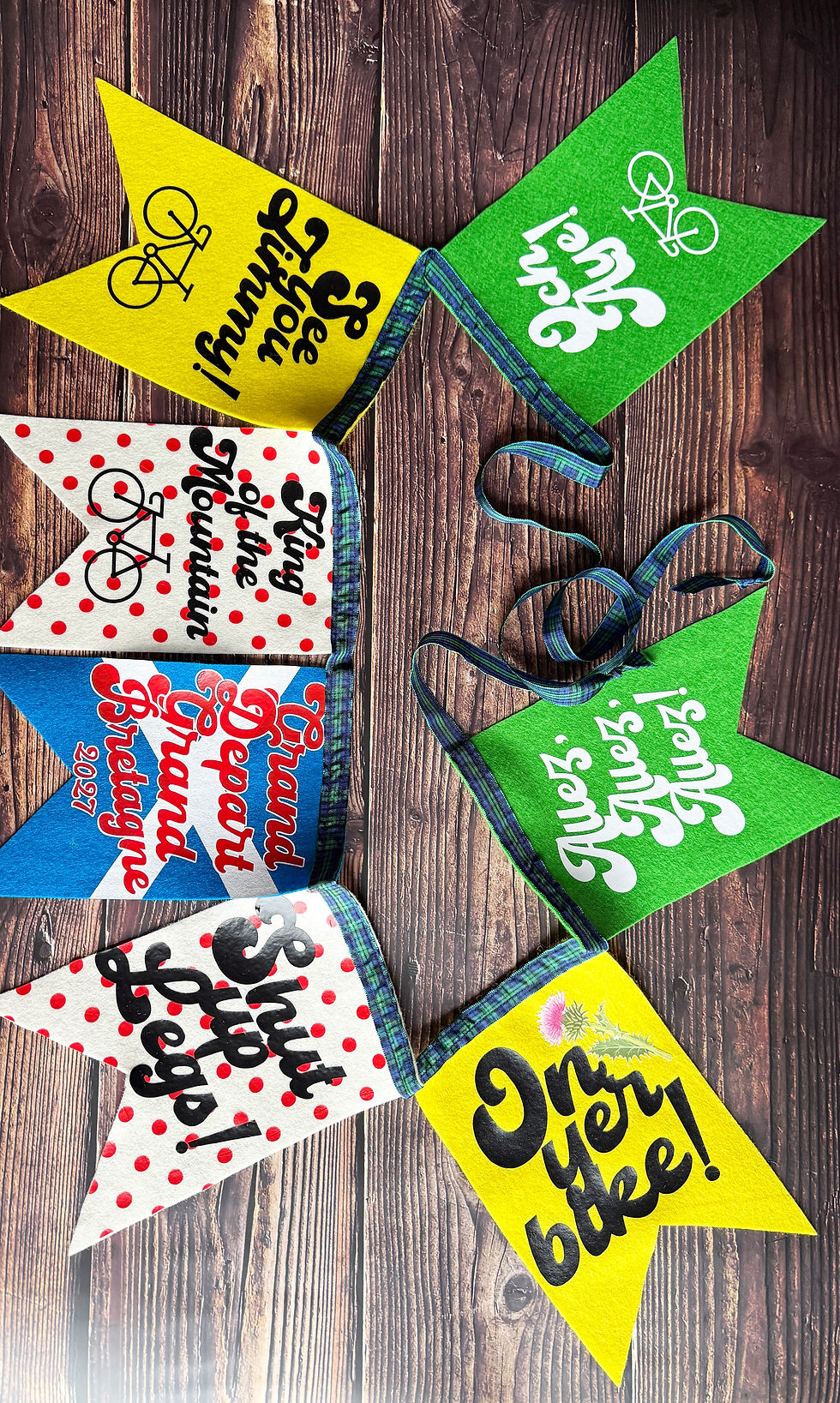 Thumbnail: Tour De France Grand Depart Edinburgh 2027 Felt Slogan Bunting