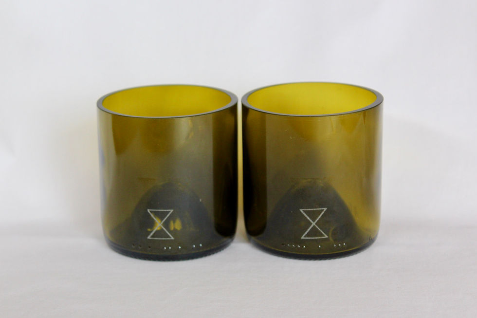 Thumbnail: Stemless Dark Green Wine Glasses
