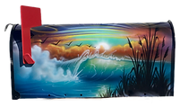 custom airbrush hand painted beach scenery mailbox